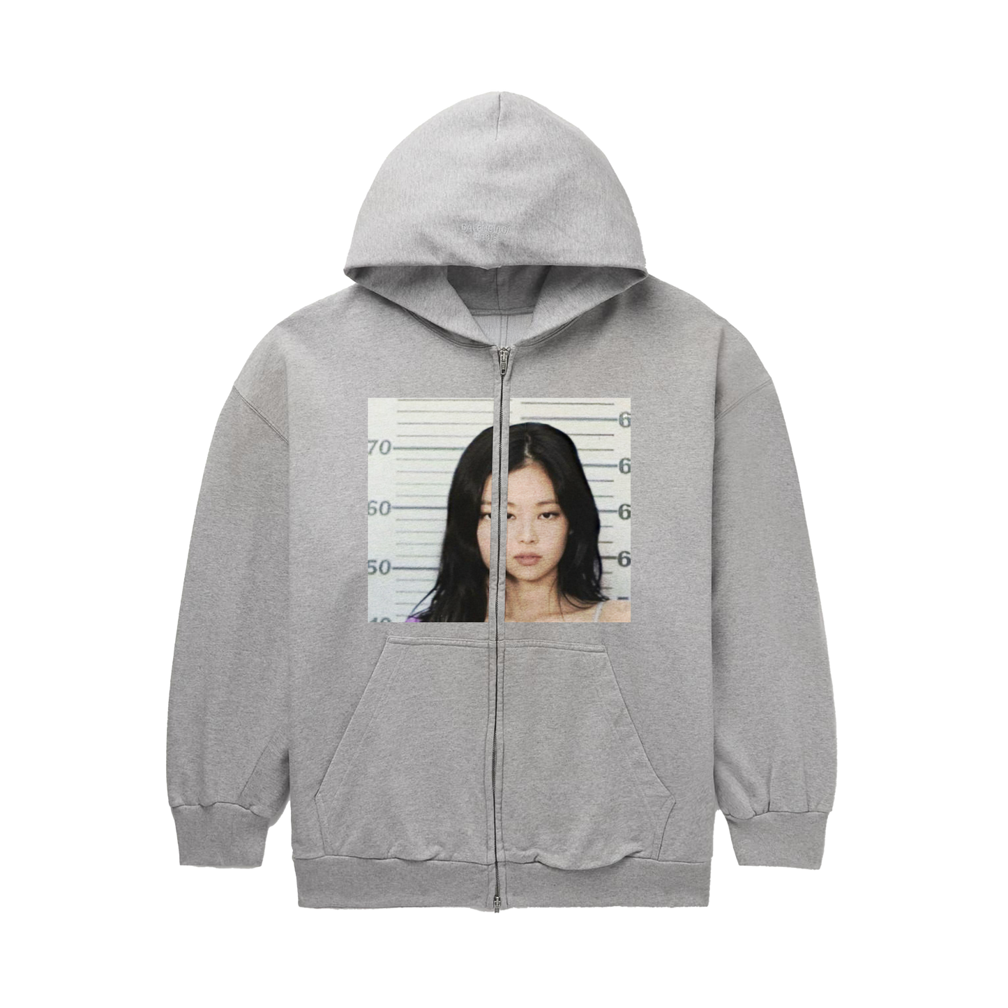 Free Jennie Kim Hooded Zip Up (Gray)